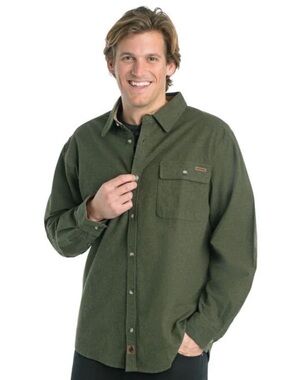 Legendary Whitetails Men's Buck Camp Flannel Shirt Army Green Size XLT